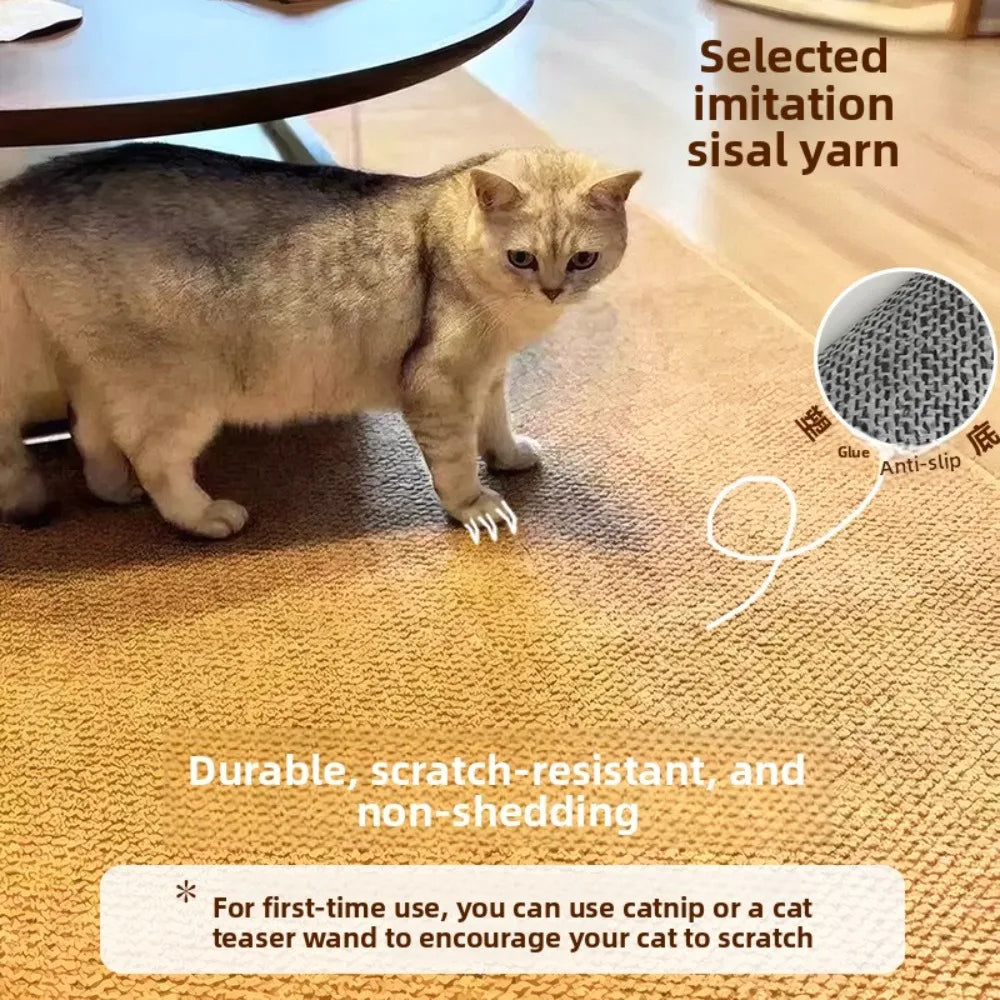 Cat Scratching Mat Sisal Like Wear Resistant Non Slip Stable For All Seasons Grinding Claw cat scratch
