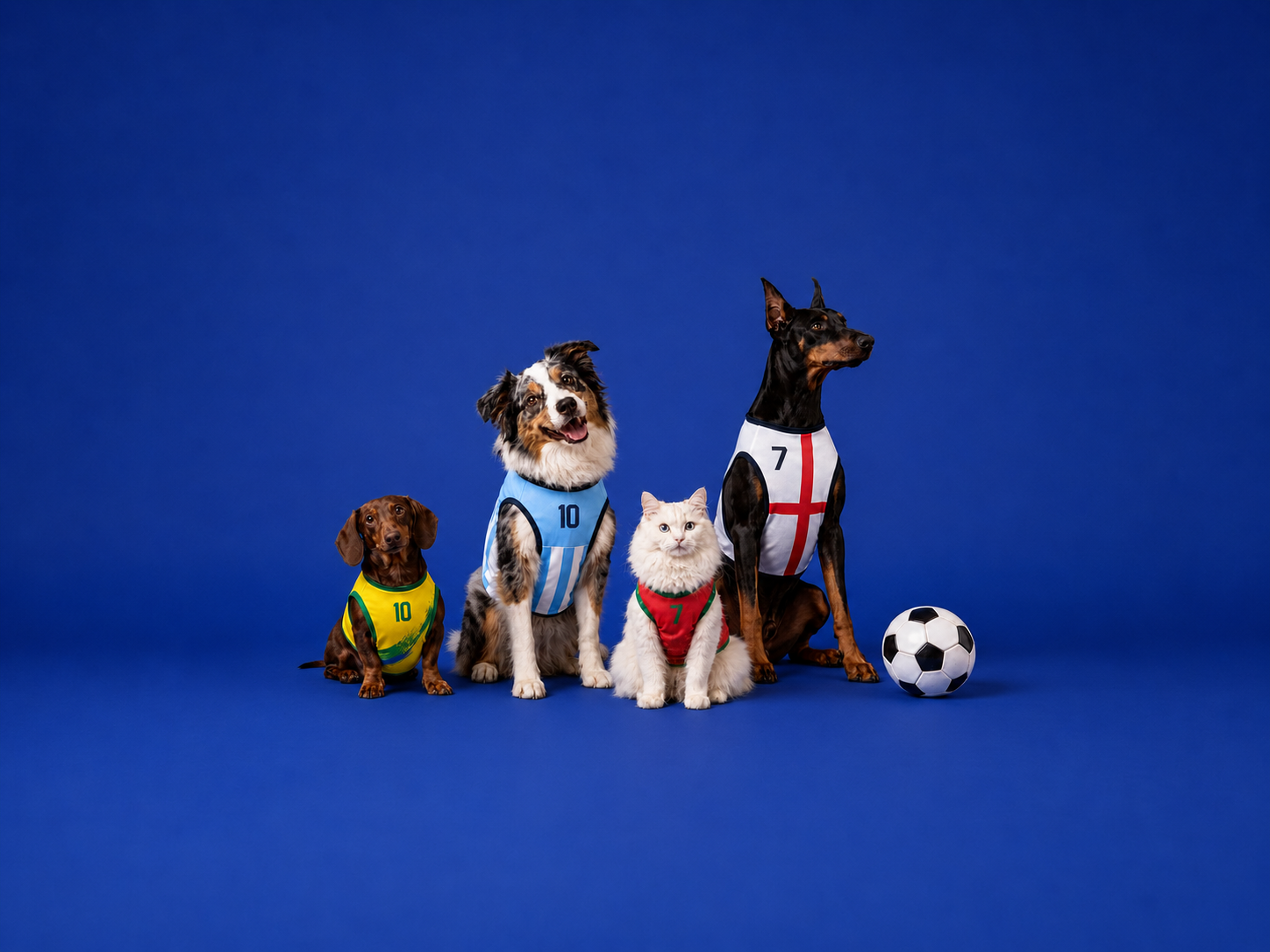 Animaux Paw Nation avec maillots et accessoires